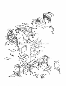 Page B Diagram and Parts List for 917277182  Craftsman Lawn Tractor
