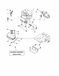 Page H Diagram and Parts List for 917277182  Craftsman Lawn Tractor