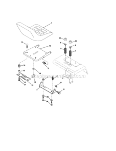 Page E Diagram and Parts List for 917277400  Craftsman Lawn Tractor