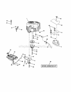 Page H Diagram and Parts List for 917277400  Craftsman Lawn Tractor