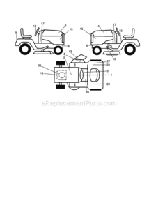 Page F Diagram and Parts List for 917277640  Craftsman Lawn Tractor