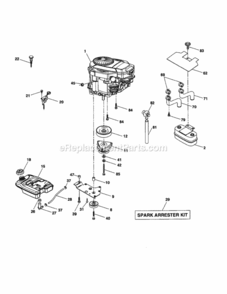 Page H Diagram and Parts List for 917277640  Craftsman Lawn Tractor