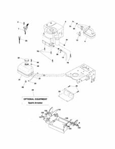 Page H Diagram and Parts List for 917277650  Craftsman Lawn Tractor