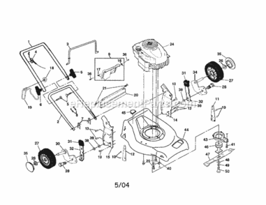 Page A Diagram and Parts List for 917278870  Craftsman Lawn Mower