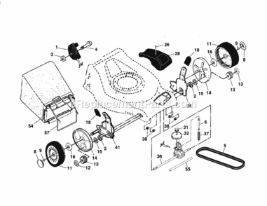 Page B Diagram and Parts List for 917278870  Craftsman Lawn Mower