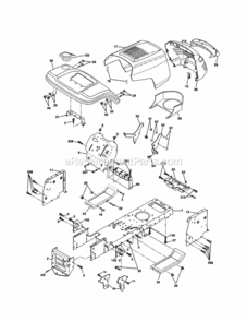 Page B Diagram and Parts List for 917279901  Craftsman Lawn Tractor