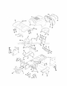 Page B Diagram and Parts List for 917279910  Craftsman Lawn Tractor
