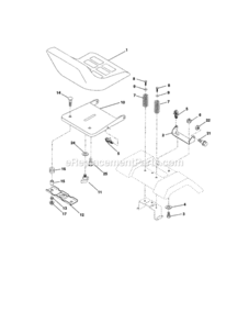 Page E Diagram and Parts List for 917279910  Craftsman Lawn Tractor