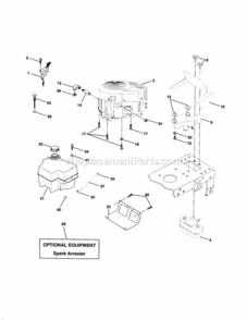 Page F Diagram and Parts List for 917279910  Craftsman Lawn Tractor
