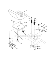 Page E Diagram and Parts List for 917279920  Craftsman Lawn Tractor