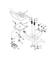 Page E Diagram and Parts List for 917279950  Craftsman Lawn Tractor