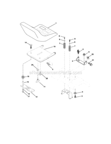 Page E Diagram and Parts List for 917279960  Craftsman Lawn Tractor