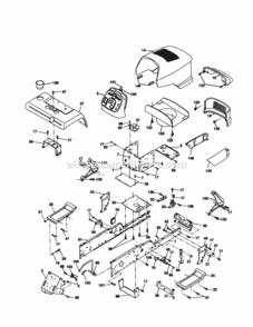 Page B Diagram and Parts List for 917279980  Craftsman Lawn Tractor
