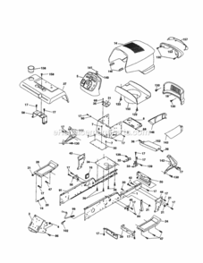 Page B Diagram and Parts List for 917279983  Craftsman Lawn Tractor