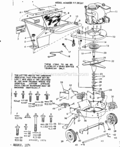 Page A Diagram and Parts List for 917285261  Craftsman Lawn Tractor Accessories