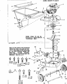 Page A Diagram and Parts List for 917285731  Craftsman Lawn Tractor Accessories