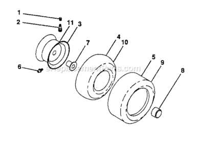 Wheels_And_Tires Diagram and Parts List for 917286460  Craftsman Lawn Tractor