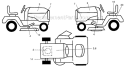 Decal Diagram and Parts List for 917287011  Craftsman Lawn Tractor
