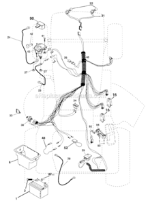 Electrical Diagram and Parts List for 917287070  Craftsman Lawn Tractor