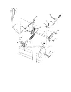 Lift_Assembly Diagram and Parts List for 917287121  Craftsman Lawn Tractor