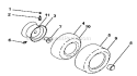 Wheels And Tires Diagram and Parts List for 917287140  Craftsman Lawn Tractor