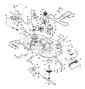 Mower Deck Diagram and Parts List for 917287220  Craftsman Lawn Tractor