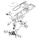 Ground Drive Diagram and Parts List for 917287220  Craftsman Lawn Tractor