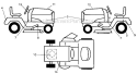 Decal Diagram and Parts List for 917287240  Craftsman Lawn Tractor