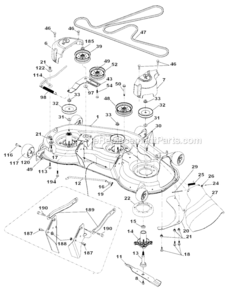 Mower_Deck Diagram and Parts List for 917287300  Craftsman Lawn Tractor