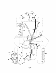 Page A Diagram and Parts List for 917287341  Craftsman Lawn Tractor
