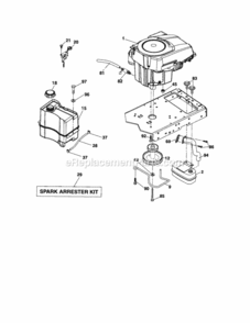 Page E Diagram and Parts List for 917287341  Craftsman Lawn Tractor
