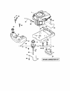 Page D Diagram and Parts List for 917287450  Craftsman Lawn Tractor