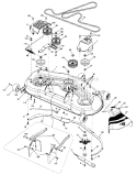 Mower Deck Diagram and Parts List for 917287461  Craftsman Lawn Tractor