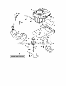Page E Diagram and Parts List for 917287462  Craftsman Lawn Tractor