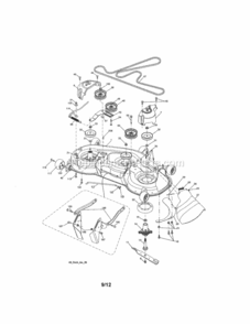 Page J Diagram and Parts List for 917287481  Craftsman Lawn Tractor