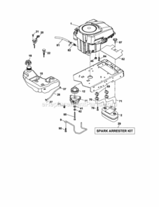 Page E Diagram and Parts List for 917287481  Craftsman Lawn Tractor