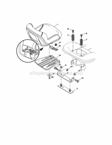 Page F Diagram and Parts List for 917287481  Craftsman Lawn Tractor