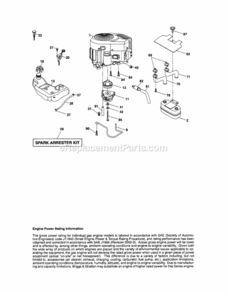 Page E Diagram and Parts List for 917287491  Craftsman Lawn Tractor