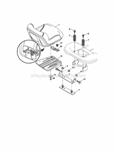 Page F Diagram and Parts List for 917287491  Craftsman Lawn Tractor