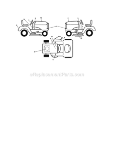 Page H Diagram and Parts List for 917287491  Craftsman Lawn Tractor