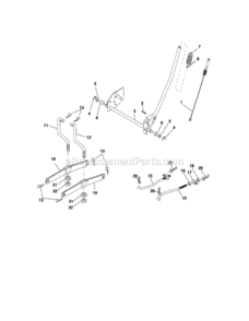 Page J Diagram and Parts List for 917288030  Craftsman Lawn Tractor