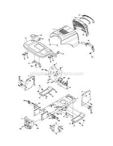 Page B Diagram and Parts List for 917288030  Craftsman Lawn Tractor