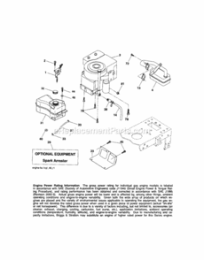 Page D Diagram and Parts List for 917288030  Craftsman Lawn Tractor