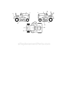 Page H Diagram and Parts List for 917288031  Craftsman Lawn Tractor
