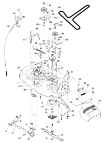 Mower_Deck Diagram and Parts List for 917288032  Craftsman Lawn Tractor