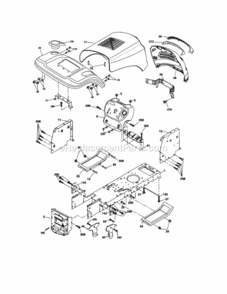 Page B Diagram and Parts List for 917288033  Craftsman Lawn Tractor