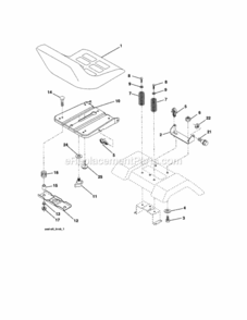 Page F Diagram and Parts List for 917288051  Craftsman Lawn Tractor