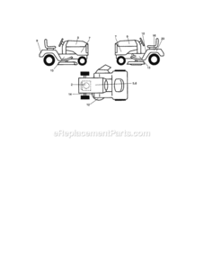Page G Diagram and Parts List for 917288070  Craftsman Lawn Tractor