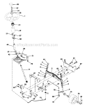 Steering Assembly Diagram and Parts List for 917288071  Craftsman Lawn Tractor