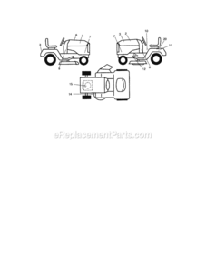 Page G Diagram and Parts List for 917288080  Craftsman Lawn Tractor